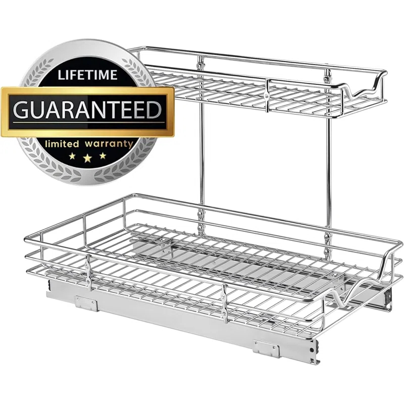 Hold N Storage 2 Tiers Under The Sink Organizer And Storage Pull Out