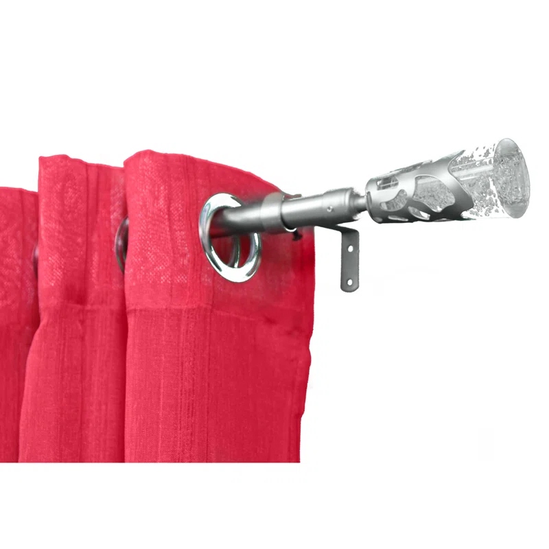 Evideco Luxury Steel Adjustable Single Curtain Rod