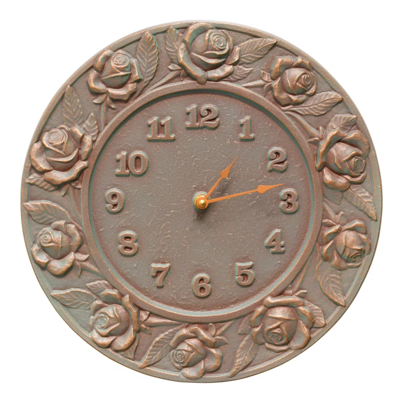 Whitehall Products Rose Wall Clock