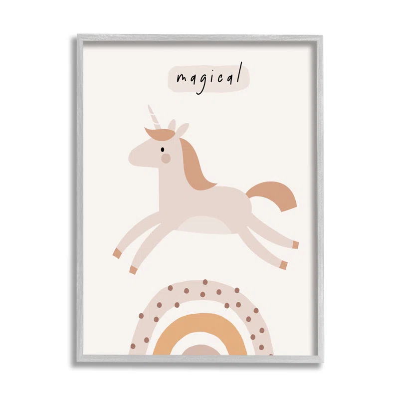Stupell Industries " Magical Unicorn & Rainbow " by LSR Design Studio