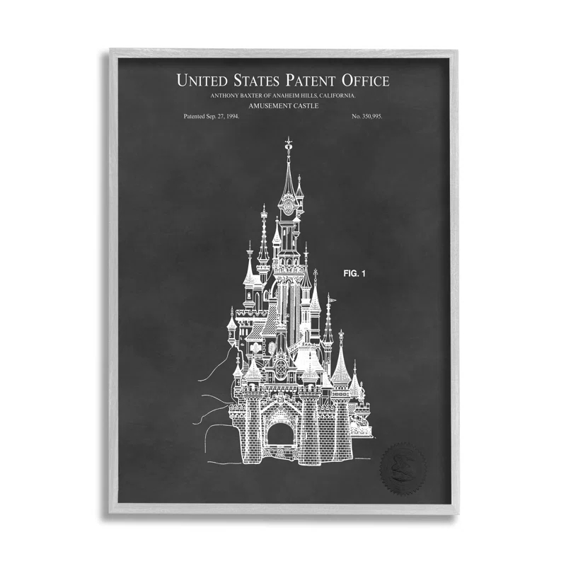 Stupell Industries " Detailed Castle Diagram Chart " by Karl Hronek