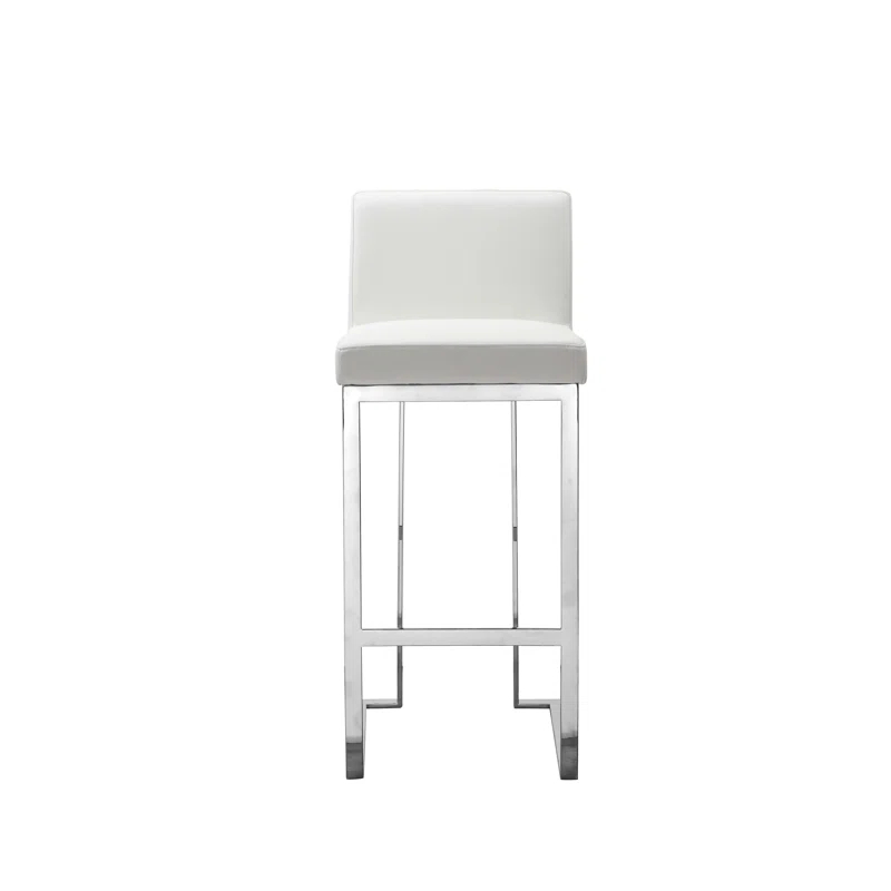 Orren Ellis Christain Upholstered Counter Stool with Metal Frame