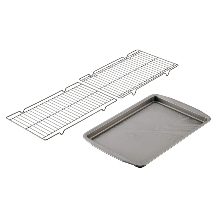Circulon Bakeware Baking Sheet Pan and Cooling Rack Set, 3 Piece