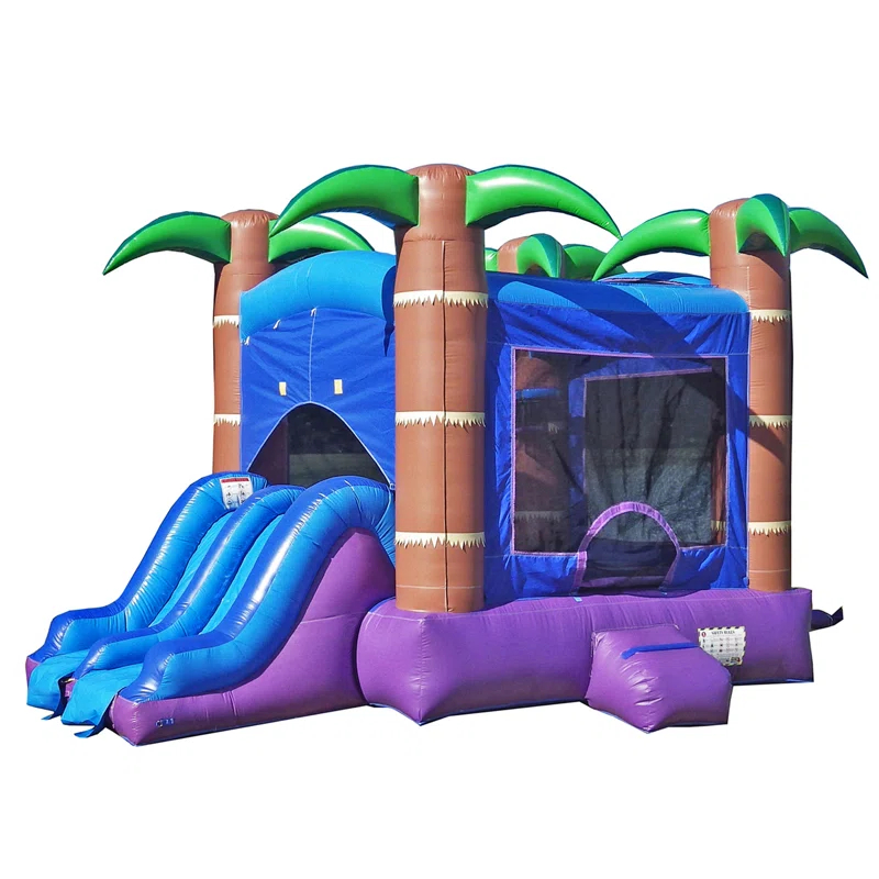 HeroKiddo HeroKiddo Enchanted Forest Commercial Grade Bounce House with Slide (with Blower), No Pool