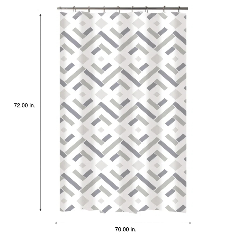 Bath Bliss Geometric Shower Curtain