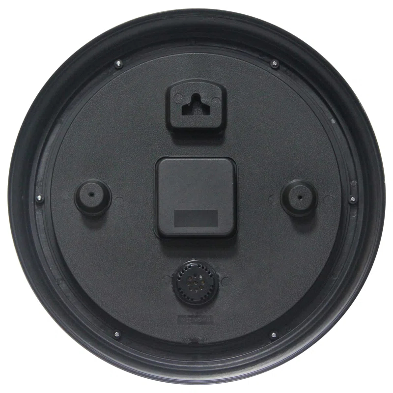 Infinity Instruments Modern/Contemporary Round Plastic Wall Clock 12 Inches - Black and Gold