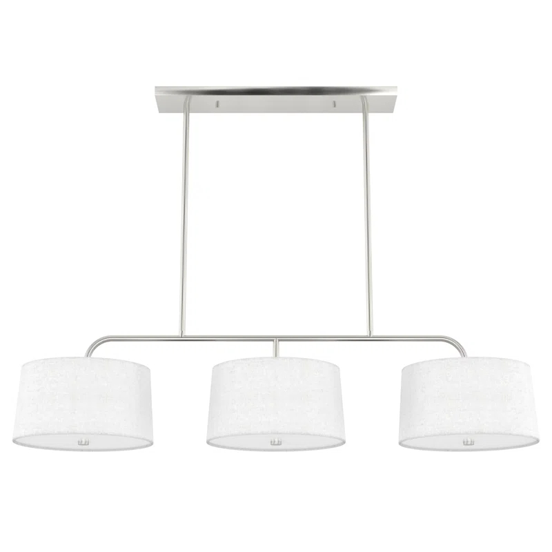 Cottage Hill 6 - Light Kitchen Island Shaded Linear Chandelier