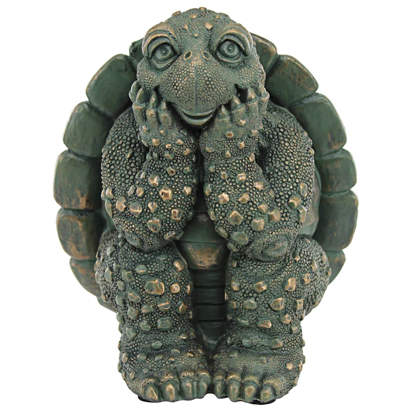 Design Toscano The Thinker Turtle Garden Statue