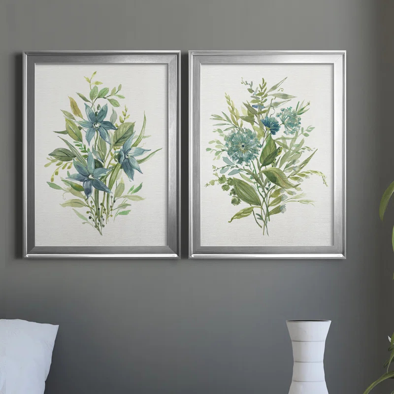Red Barrel Studio® " Greenery I " 2 - Pieces Painting Print