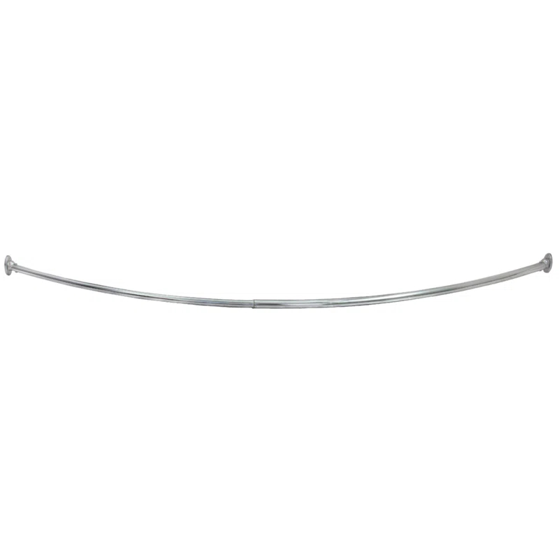 Design House  63" Adjustable Curved Fixed Shower Curtain Rod