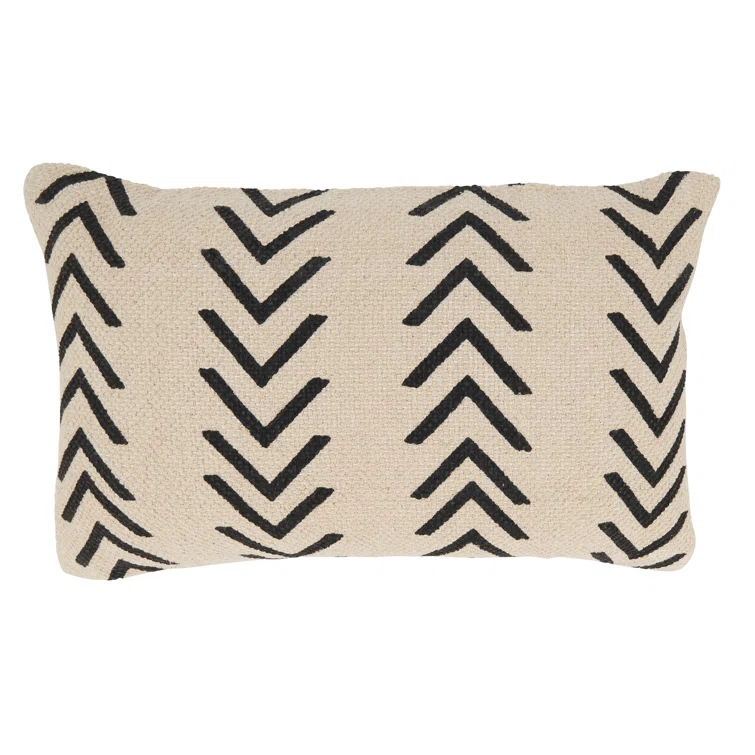 Saro Adah Collection Geometric Cotton Throw Pillow