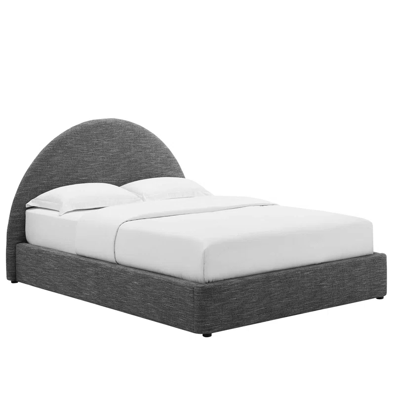 Resort Performance Velvet Arched Round Platform Bed