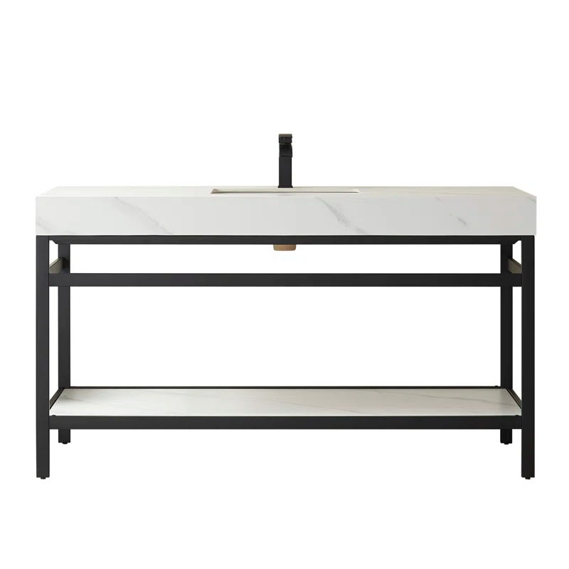 Vinnova 60'' Single Bathroom Vanity with Stone Top