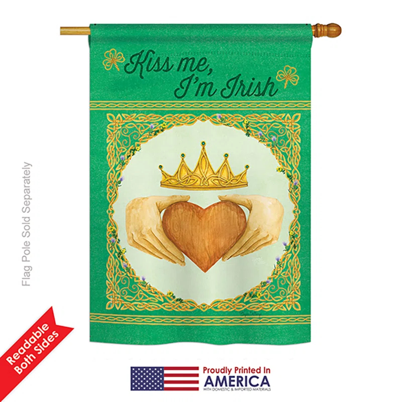 Breeze Decor Double Sided 40'' H x 28'' W Polyester St. Patrick's Day House Flag
