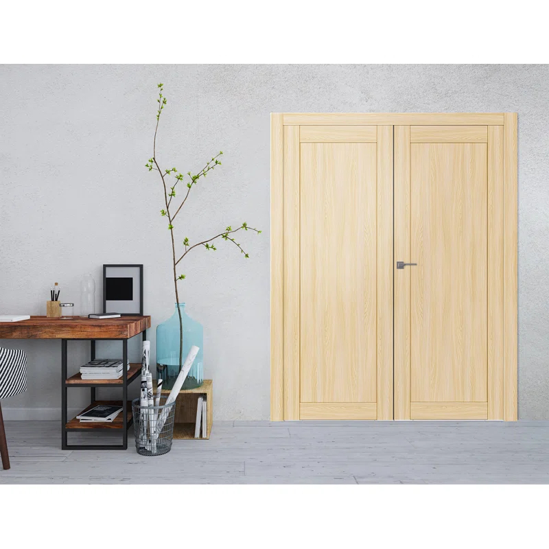 Belldinni 1 Panel Shaker Manufactured Wood Paneled Double Swing Interior Door