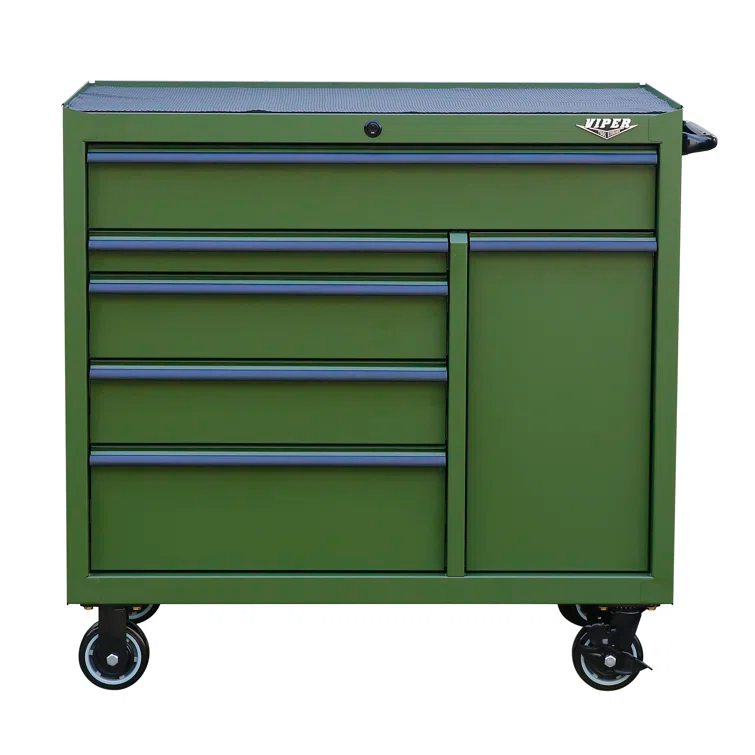 Viper Tool Storage 41.5'' W 6 -Drawer Steel Bottom Rollaway Chest with Wheels