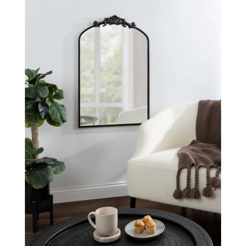 Fleur De Lis Living Anglo Metal Flat Mirror