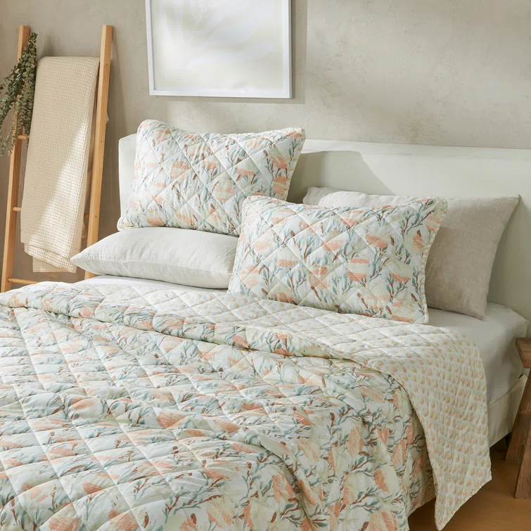 Patina Vie Maison Coastal Inspired Reversible Quilt Set with Shams