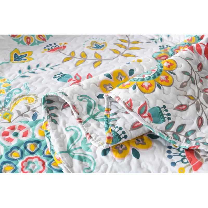 Bohemian Floral Quilt Set