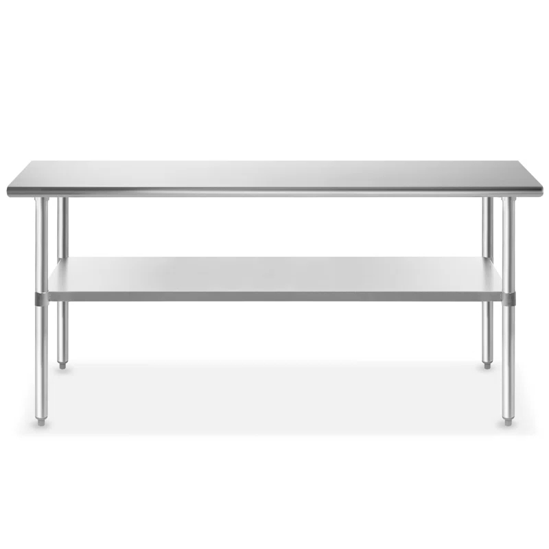 GRIDMANN 30" D x 34.5" H Stainless Steel Prep Station with Undershelf