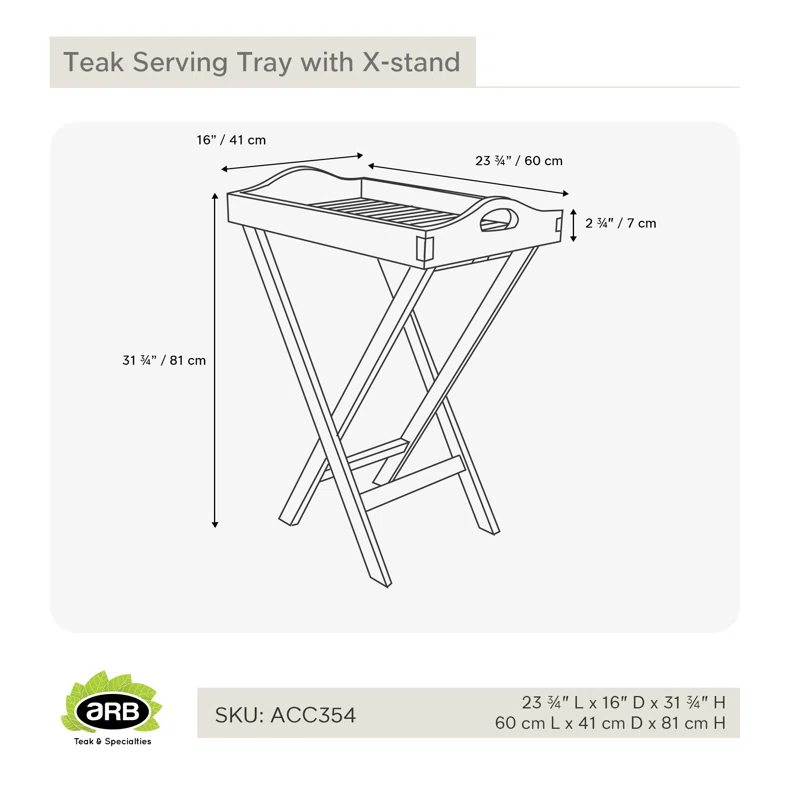 ARB Teak & Specialties ARB Teak & Specialties Teak Tray