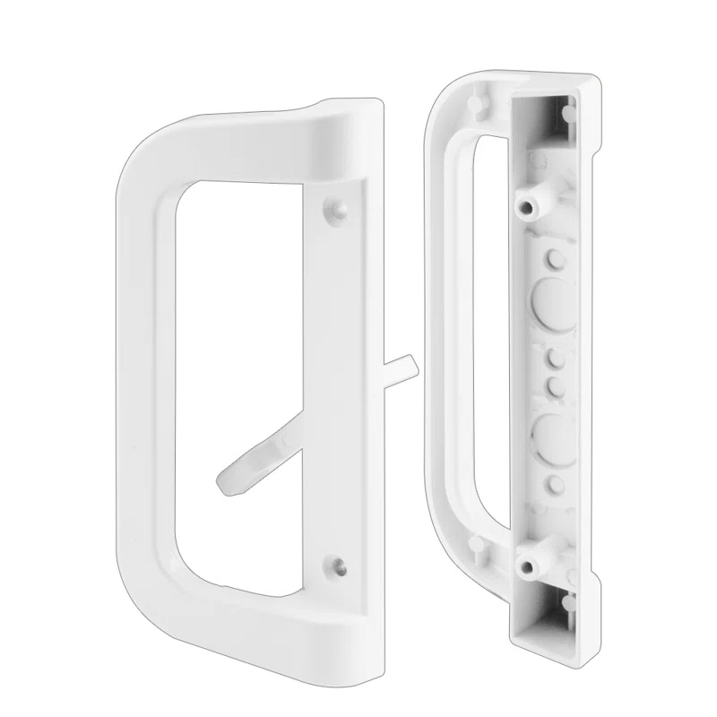 Diecast, White, Mortise Style Sliding Door Handle Set (Single Pack)