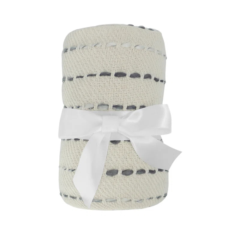 Deep Ombre Striped Handmade Woven Throw Blanket with Fringe