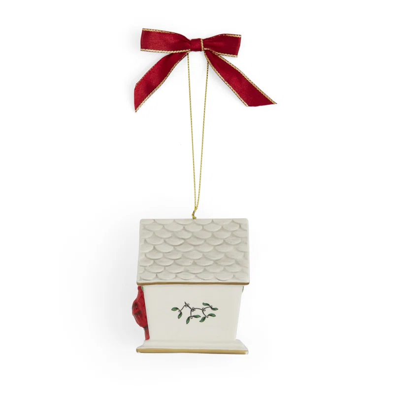 Spode Spode Christmas Tree Birdhouse Ornament 3.5"