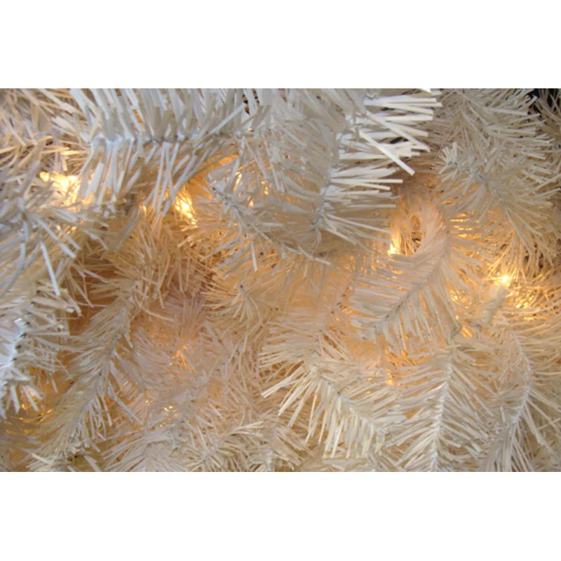 Northlight Seasonal Pre-Lit White Commercial Snow White Pine Artificial Christmas Wreath - 6-Foot Clear Lights