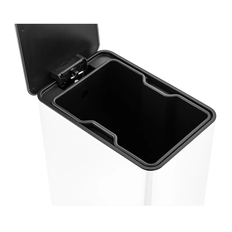 Wayfair Basics® 2.6 Gallon Stainless Steel Rectangular Step On Bathroom Trash Can