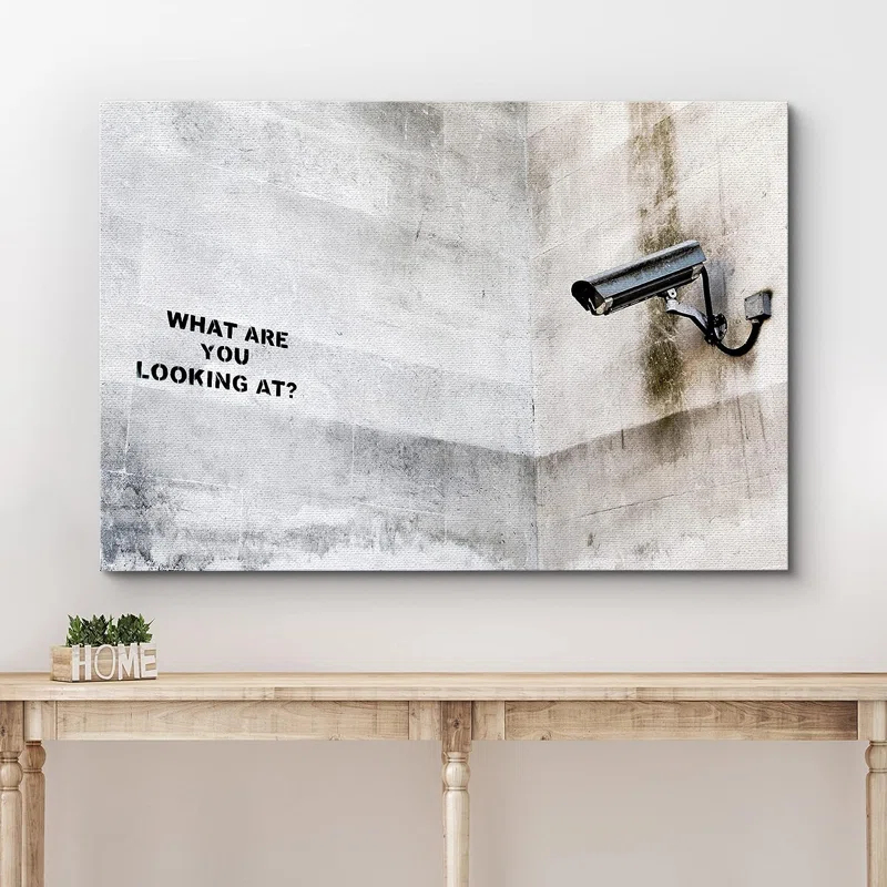 IDEA4WALL Pop Urban Street " Banksy Surveillance Camera On Wall "