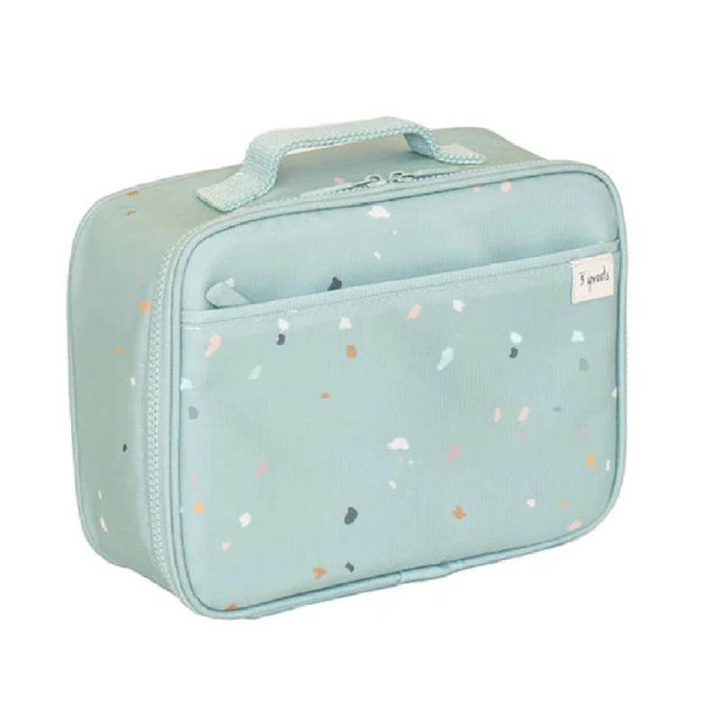 3 Sprouts 3 Sprouts - Recycled Fabric Insulated School Lunch Bag for Kids - Terrazzo