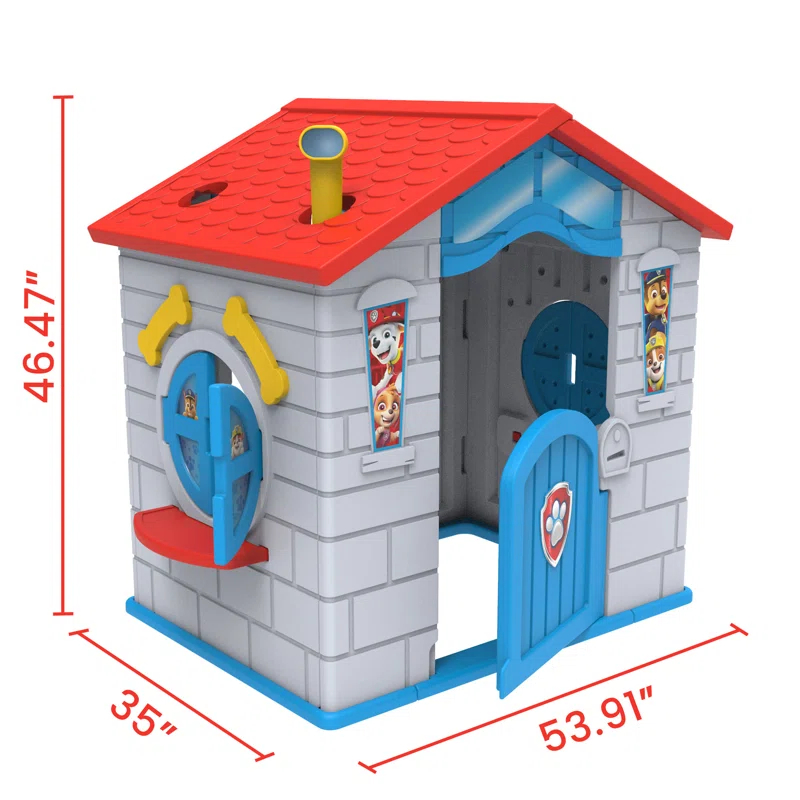 Delta Children Nick Jr. PAW Patrol Plastic Indoor/Outdoor Playhouse With Easy Assembly By Delta Children, Blue