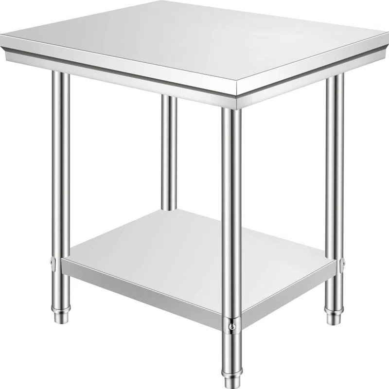 VEVOR VEVOR Stainless Steel 24'' W x 31.5'' H Adjustable Work Table
