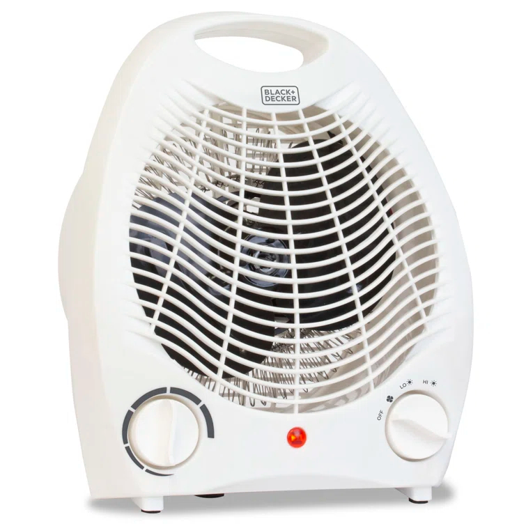 BLACK+DECKER Personal Desktop 1,500 Watt Electric Fan Compact Heater