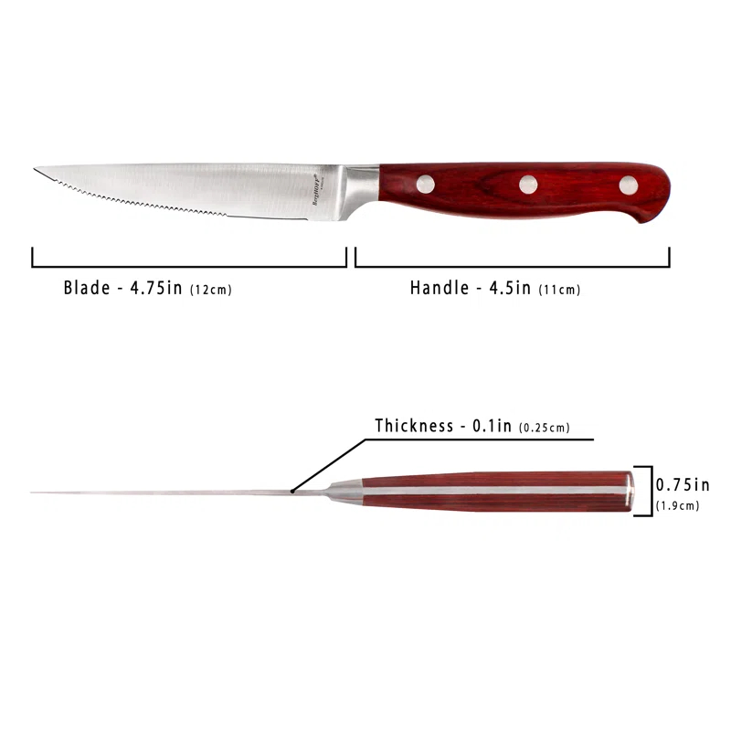 BergHOFF BergHOFF Pakka Stainless Steel Steak Knife Set (Set of 12)