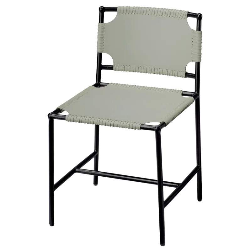 Jamie Young Company Asher Leather Upholstered Side Chair