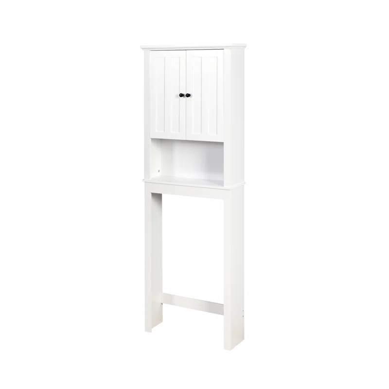 HLILish Bathroom Wooden Storage Cabinet Over-The-Toilet Space Saver With A Adjustable Shelf 23.62X7.72X67.32 Inch