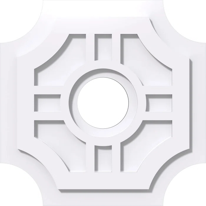 Ekena Millwork 30"OD x 5"ID x 9"C x 1"P Haus Architectural Grade PVC Contemporary Ceiling Medallion CMP16HS-04000