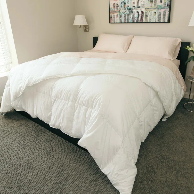 Downlite Colossal King Oversized 120" x 120" King Down Alternative Comforter - White Color
