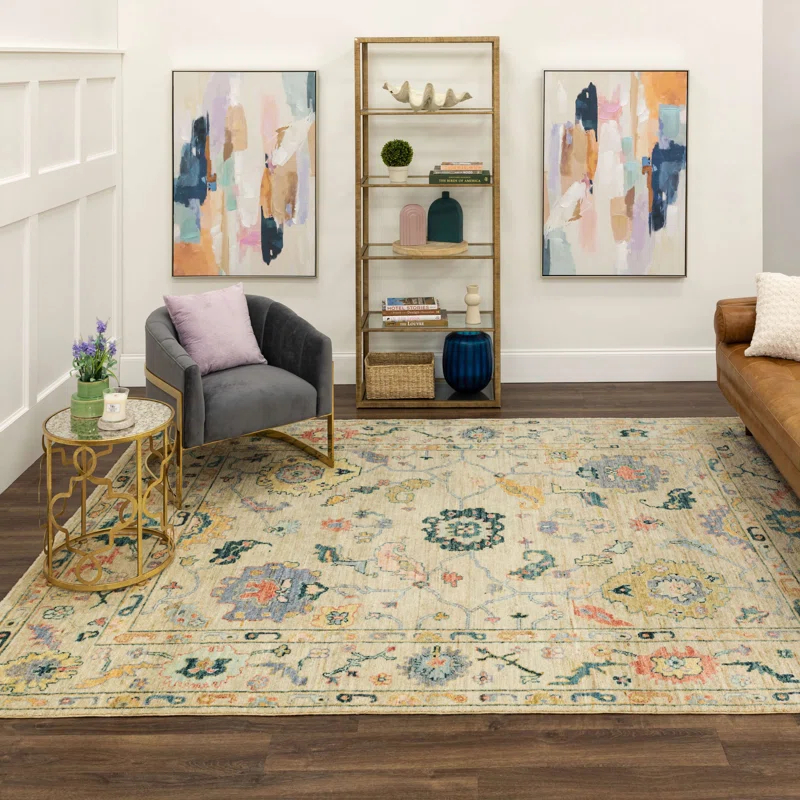 Karastan Karastan Rugs Mystique Cream Traditional Floral Area Rug