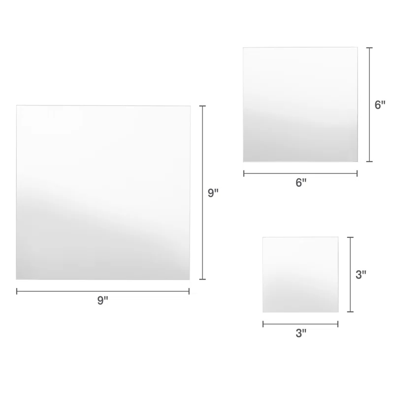 Elements Set of 7 Frameless Wall Mirrors