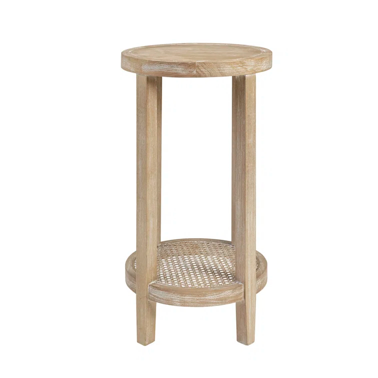 Martha Stewart Martha Stewart Harley  Round End Table with Cane Detail