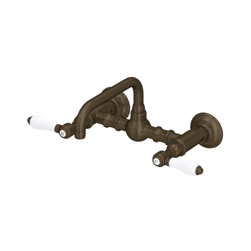 Acqui Wall Mount Bridge Lavatory Faucet With U-Spout