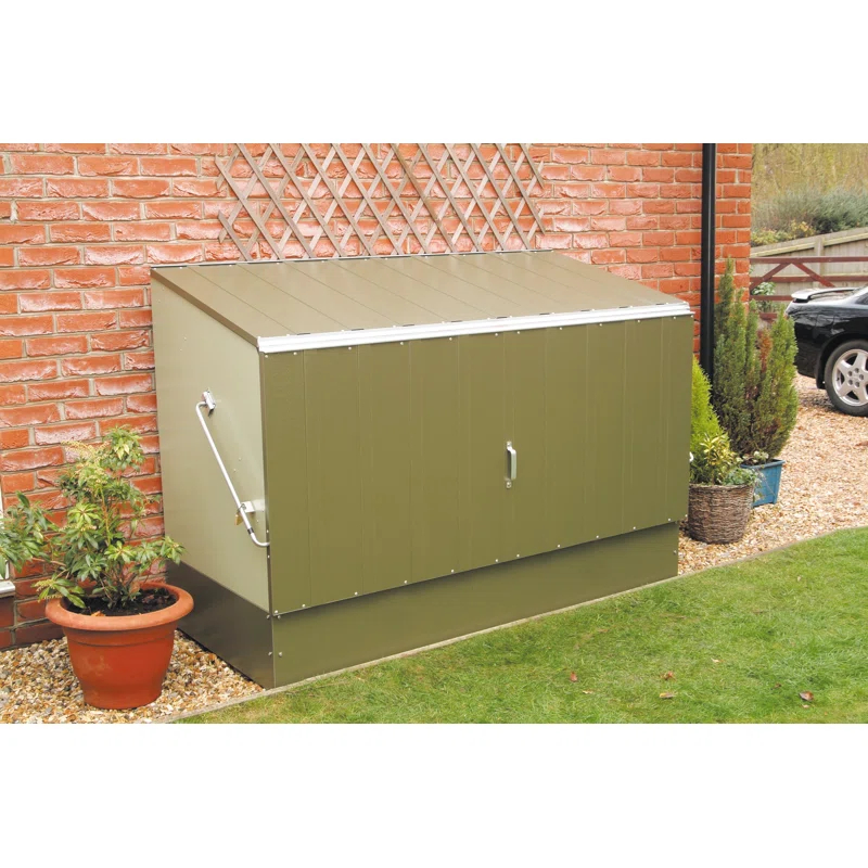 Rowlinson 6.4 ft. W x 3 ft. D Metal Horizontal Bike Shed