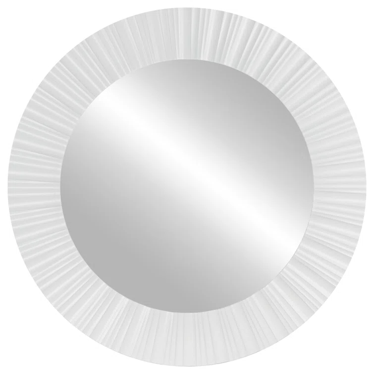 Northlight Seasonal Elegant 20" Contemporary Fluted Round Mirror Wall Decor & Reviews | Wayfair
