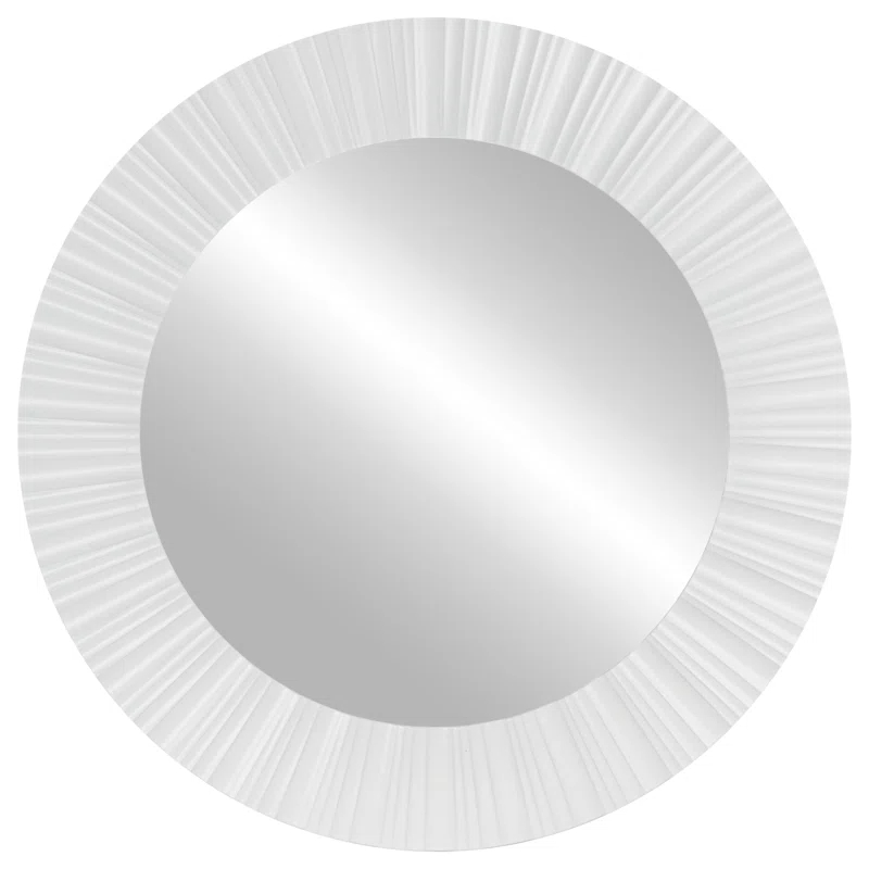 Northlight Seasonal Elegant 20" Contemporary Fluted Round Mirror Wall Decor & Reviews | Wayfair