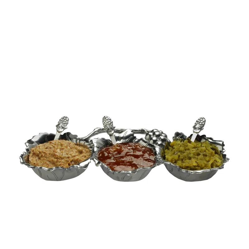 Arthur Court Designs Arthur Court Designs Grape Aluminum Condiment Server