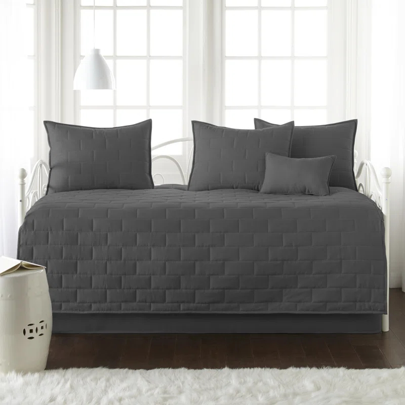SouthShore Fine Linens Southshore Fine Linens Brickyard 6-Piece Daybed Quilt Set with Shams and bed skirt