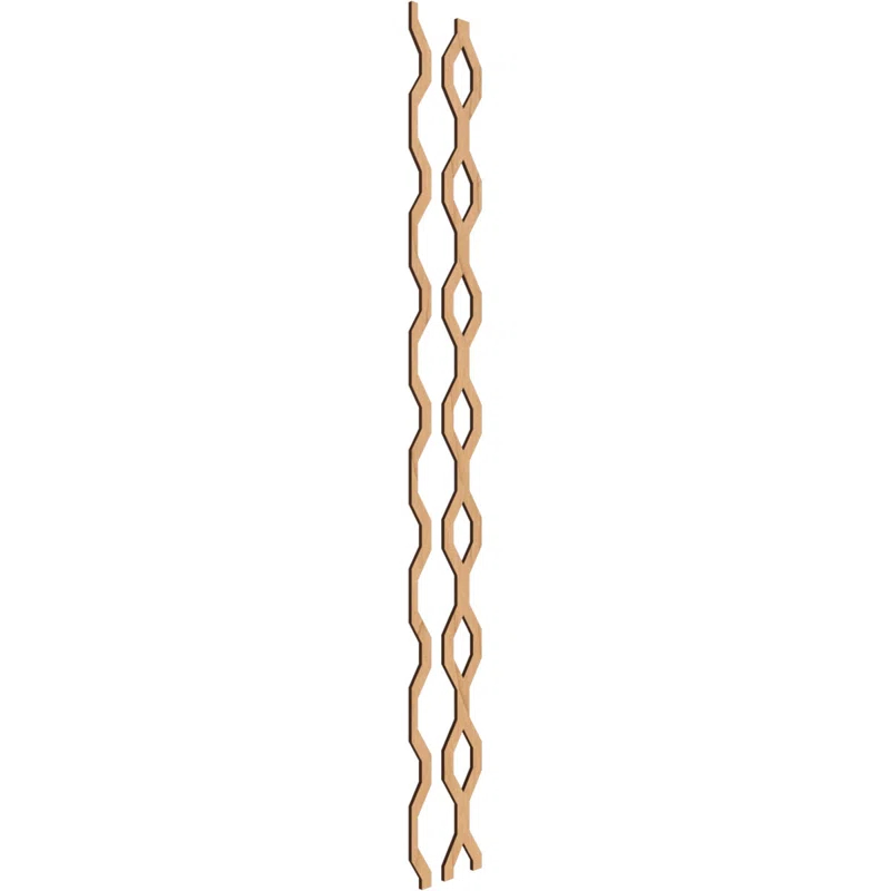 Ekena Millwork Wabash Adjustable Wood Decorative Slat Wall Panel Kit